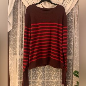 ❤️5 for $20❤️Express Brown and Red Striped Sweater